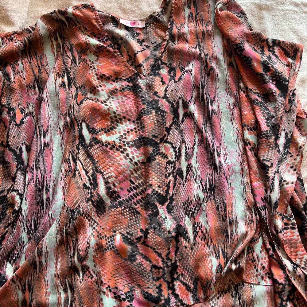 Buddy Love Vibrant Snake Print Blouse